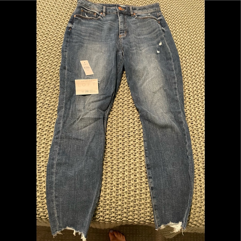 Womens Loft curvy high waisted ankle pants